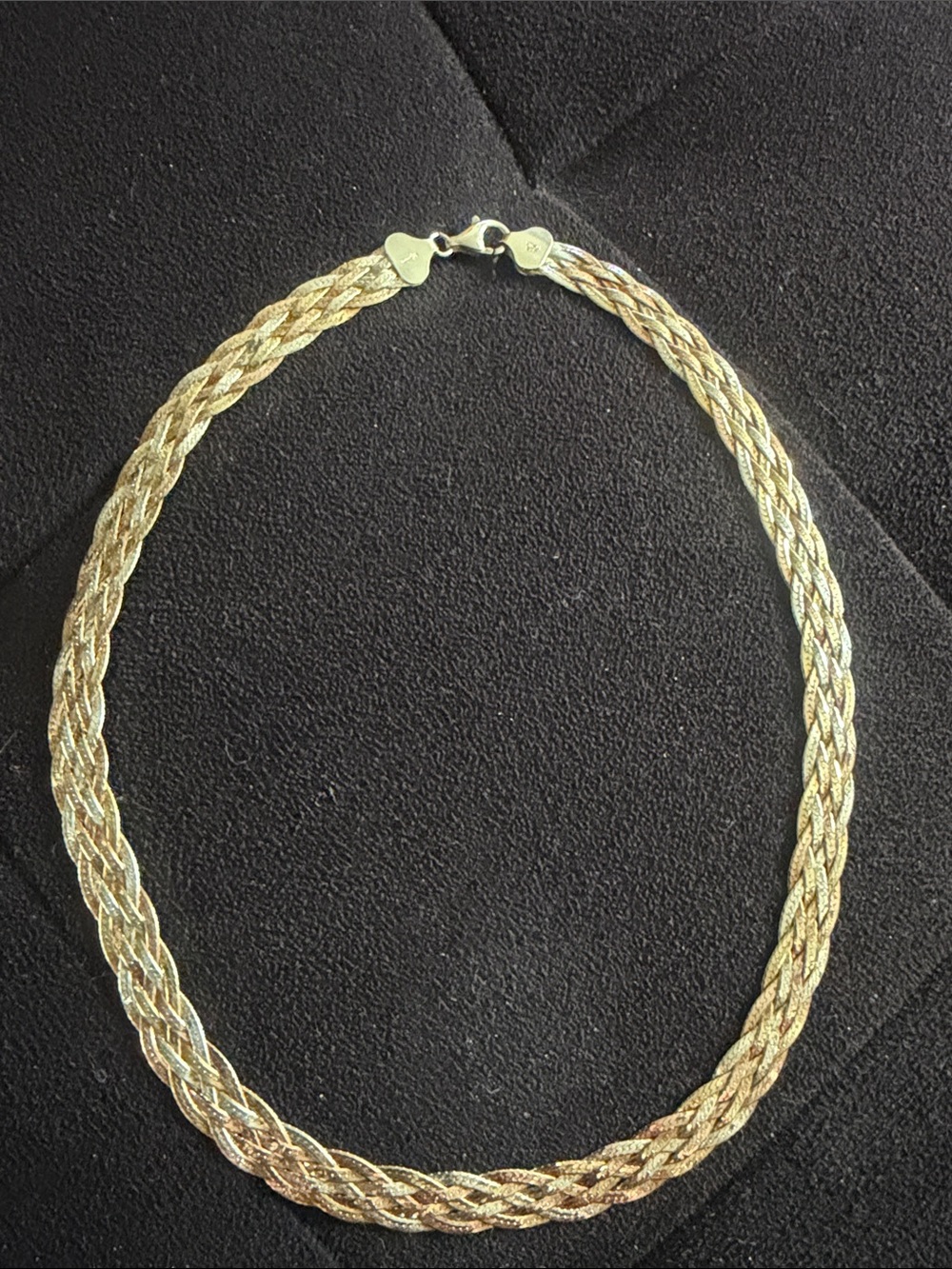Vintage 925 Braided Rope Necklace! Italy.